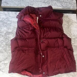 American Eagle Outfitters Satin-Look Burgundy Jacket Lining